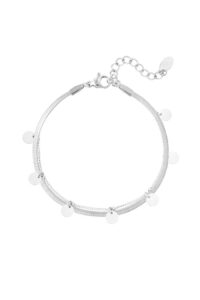 Armband dubbellaags cirkels zilver stainless steel