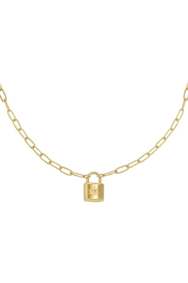 Ketting Little Lock Goud Stainless Steel