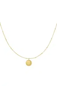 Ketting dubbele ronde coin goud